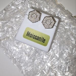 Mossanite earrings 1.30ctw